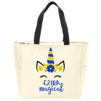 Extra Magical Unicorn Autism Awareness Zip Tote Bag