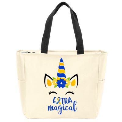 Extra Magical Unicorn Autism Awareness Zip Tote Bag