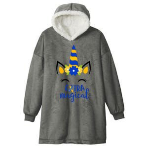 Extra Magical Unicorn Autism Awareness Hooded Wearable Blanket