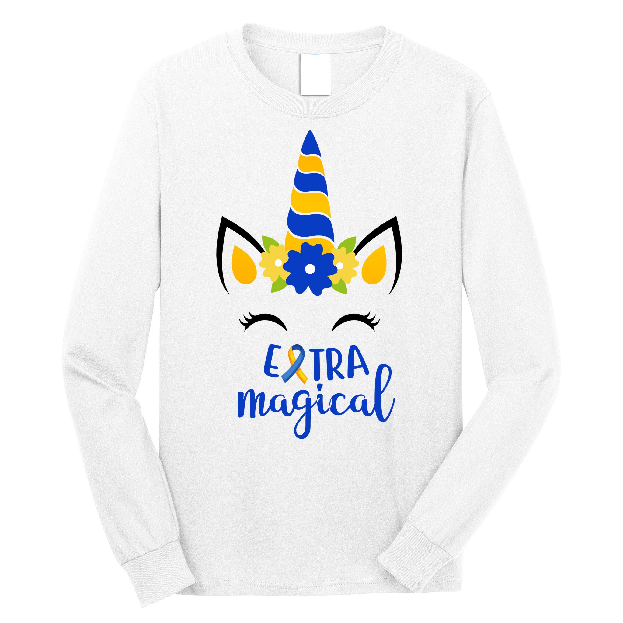 Extra Magical Unicorn Autism Awareness Long Sleeve Shirt