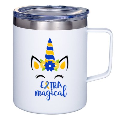 Extra Magical Unicorn Autism Awareness 12oz Stainless Steel Coffee Mug