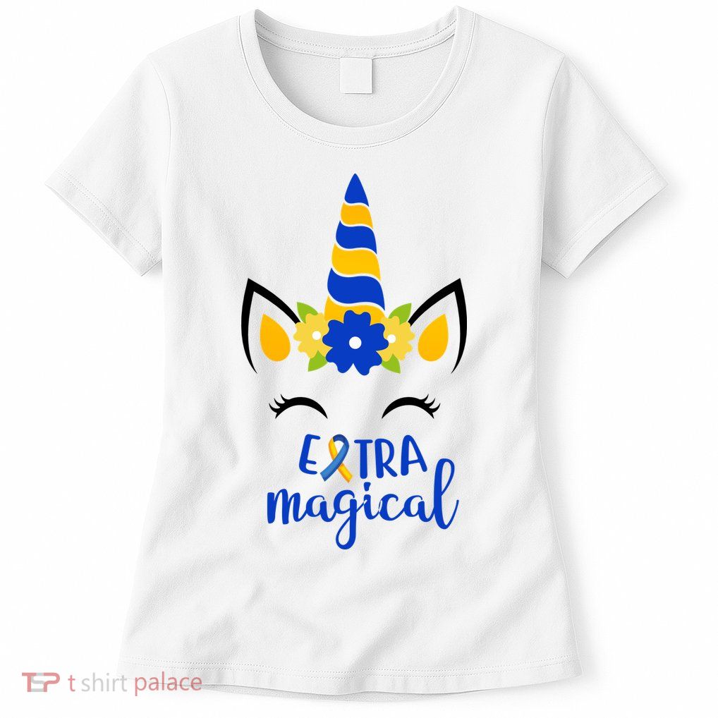 Extra Magical Unicorn Autism Awareness Womens T-Shirt