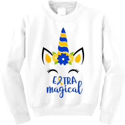 Extra Magical Unicorn Autism Awareness Kids Sweatshirt