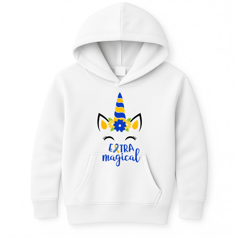 Extra Magical Unicorn Autism Awareness Kids Hoodie