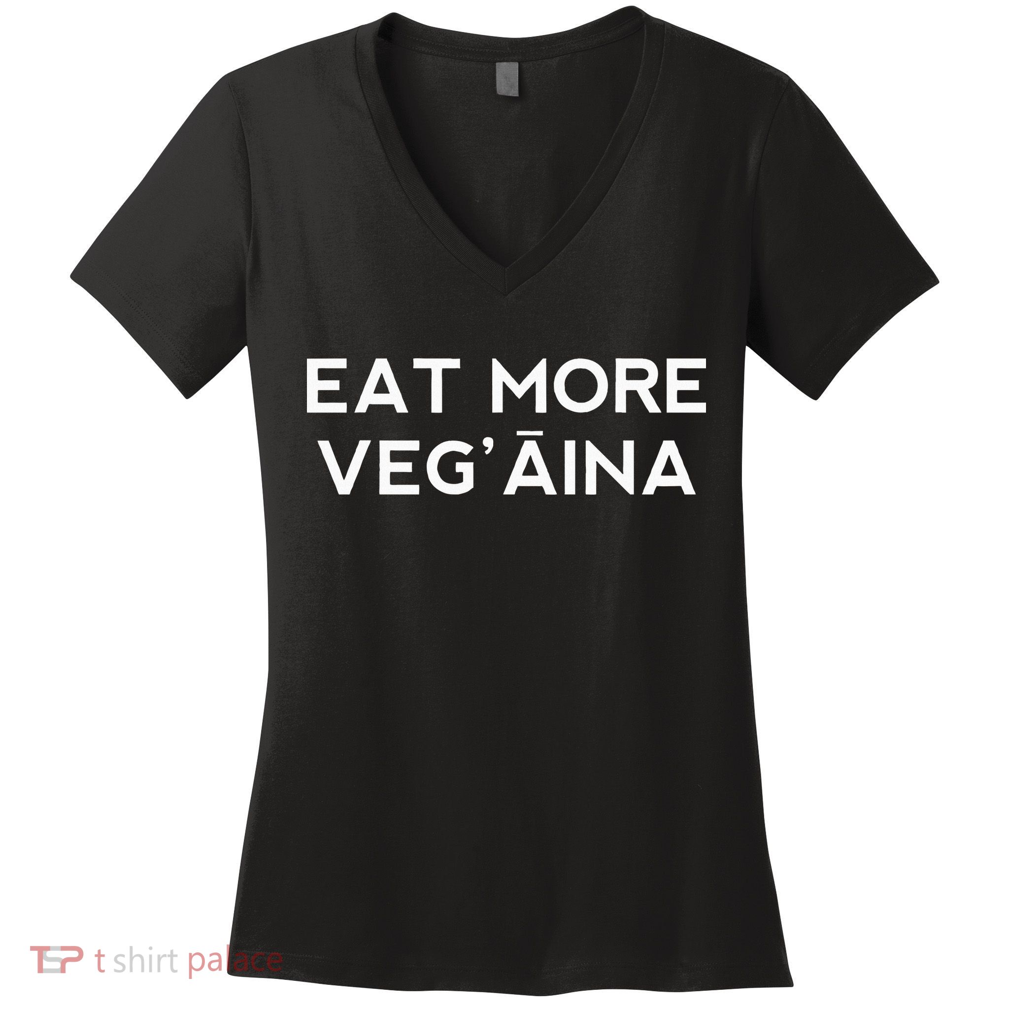 Eat More VegAina Women's V-Neck T-Shirt