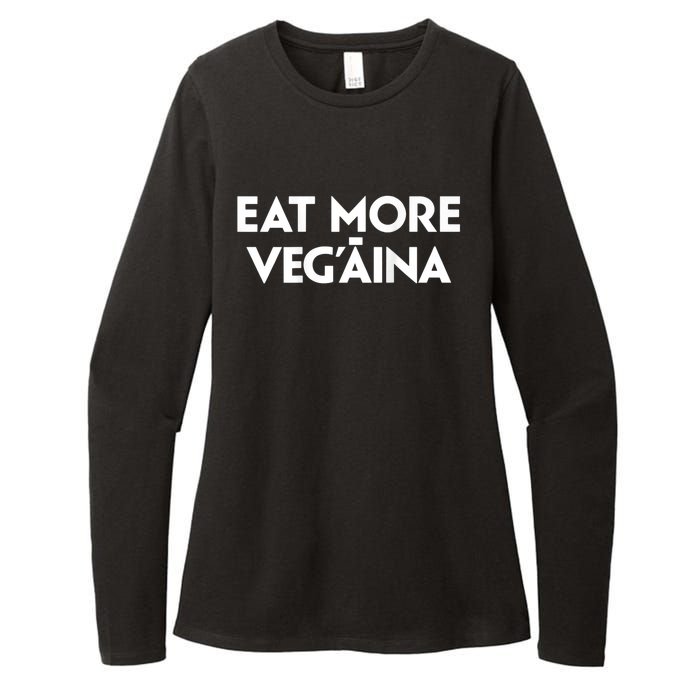 Eat More Vegaina Womens CVC Long Sleeve Shirt