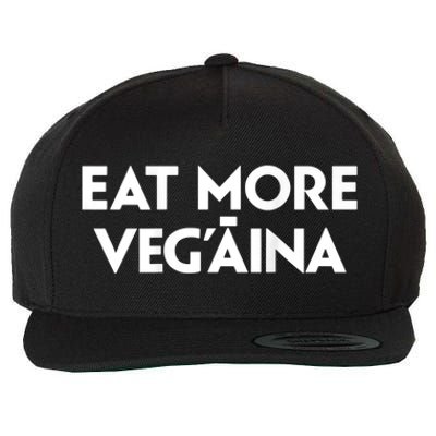 Eat More Vegaina Wool Snapback Cap