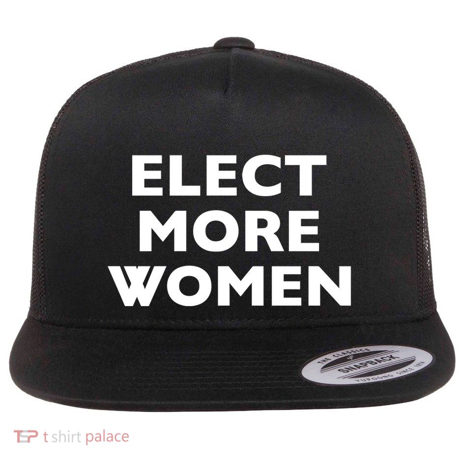 Elect More Women Flat Bill Trucker Hat