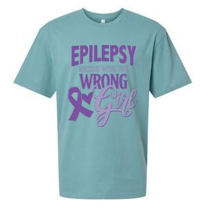 Epilepsy Messed With The Wrong Girl Sueded Cloud Jersey T-Shirt