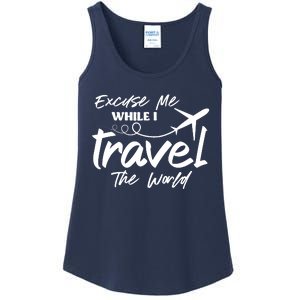 Excuse Me While I Travel The World Ladies Essential Tank