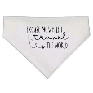 Excuse Me While I Travel The World! Funny Christmas Costume Meaningful Gift USA-Made Doggie Bandana