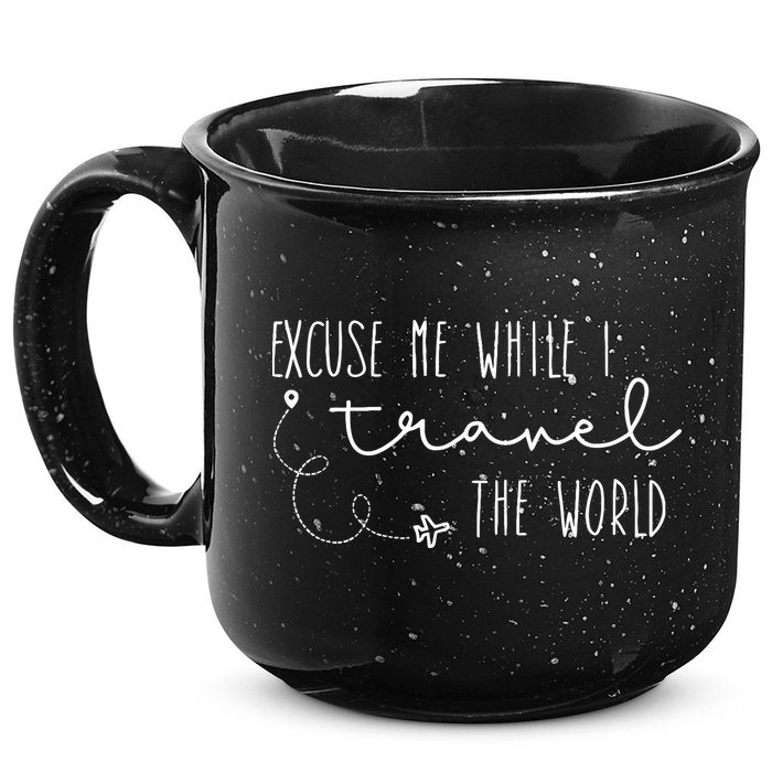 Excuse Me While I Travel The World 15oz Campfire Ceramic Mug