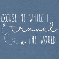 Excuse Me While I Travel The World Garment-Dyed Sweatshirt