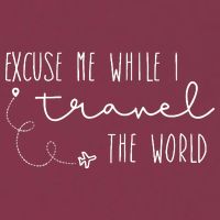 Excuse Me While I Travel The World 16oz Travel Tumbler