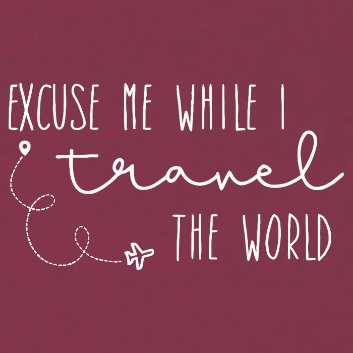 Excuse Me While I Travel The World 16oz Travel Tumbler