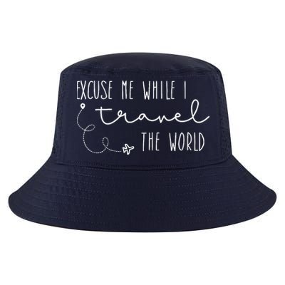 Excuse Me While I Travel The World Cool Comfort Performance Bucket Hat