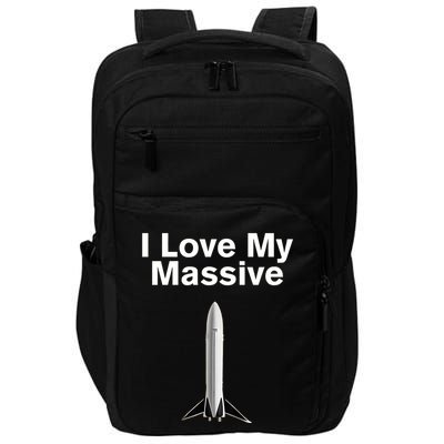 Elon Musk Wearing I Love Massive Rocket Starship Impact Tech Backpack