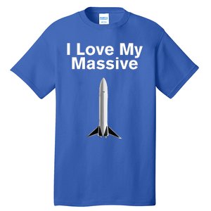 Elon Musk Wearing I Love Massive Rocket Starship Tall T-Shirt