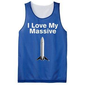 Elon Musk Wearing I Love Massive Rocket Starship Mesh Reversible Basketball Jersey Tank