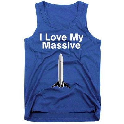 Elon Musk Wearing I Love Massive Rocket Starship Tank Top