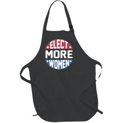 Elect More Women To Office Red Blue Feminist Election Full-Length Apron With Pockets