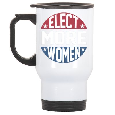 Elect More Women To Office Red Blue Feminist Election Stainless Steel Travel Mug