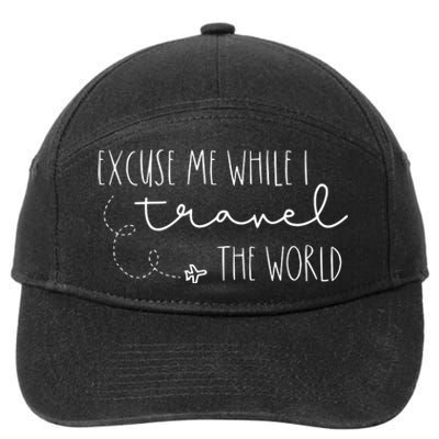 Excuse Me While I Travel The World 7-Panel Snapback Hat