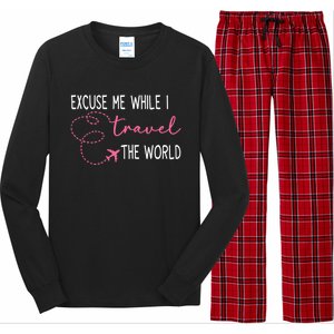 Excuse Me While I Travel The World Long Sleeve Pajama Set