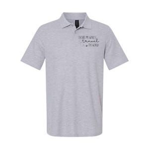 Excuse Me While I Travel The World Softstyle Adult Sport Polo