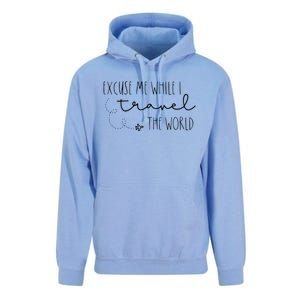 Excuse Me While I Travel The World Unisex Surf Hoodie