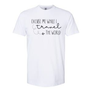 Excuse Me While I Travel The World Softstyle CVC T-Shirt