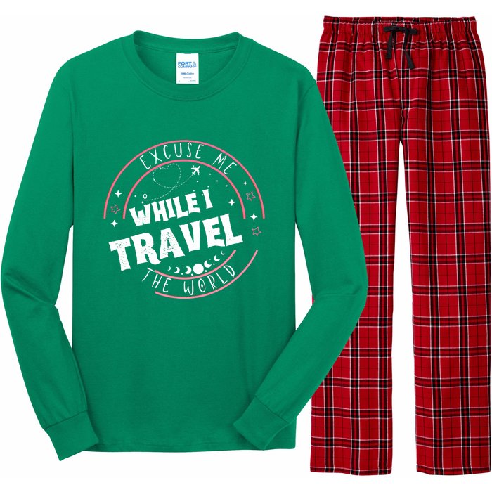 Excuse Me While I Travel The World Long Sleeve Pajama Set