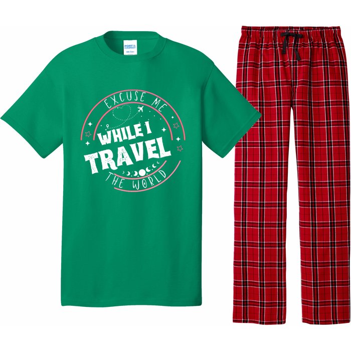 Excuse Me While I Travel The World Pajama Set