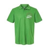 Excuse Me While I Travel The World Softstyle Adult Sport Polo