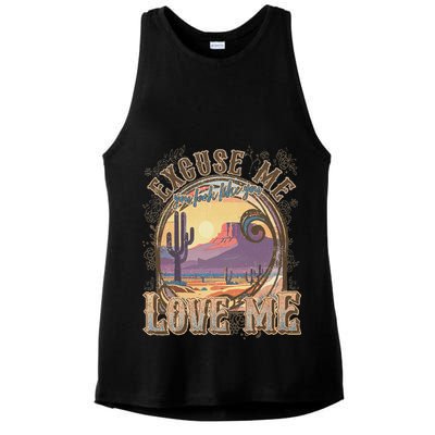 Excuse Me You Look Like You Love Me Ladies PosiCharge Tri-Blend Wicking Tank