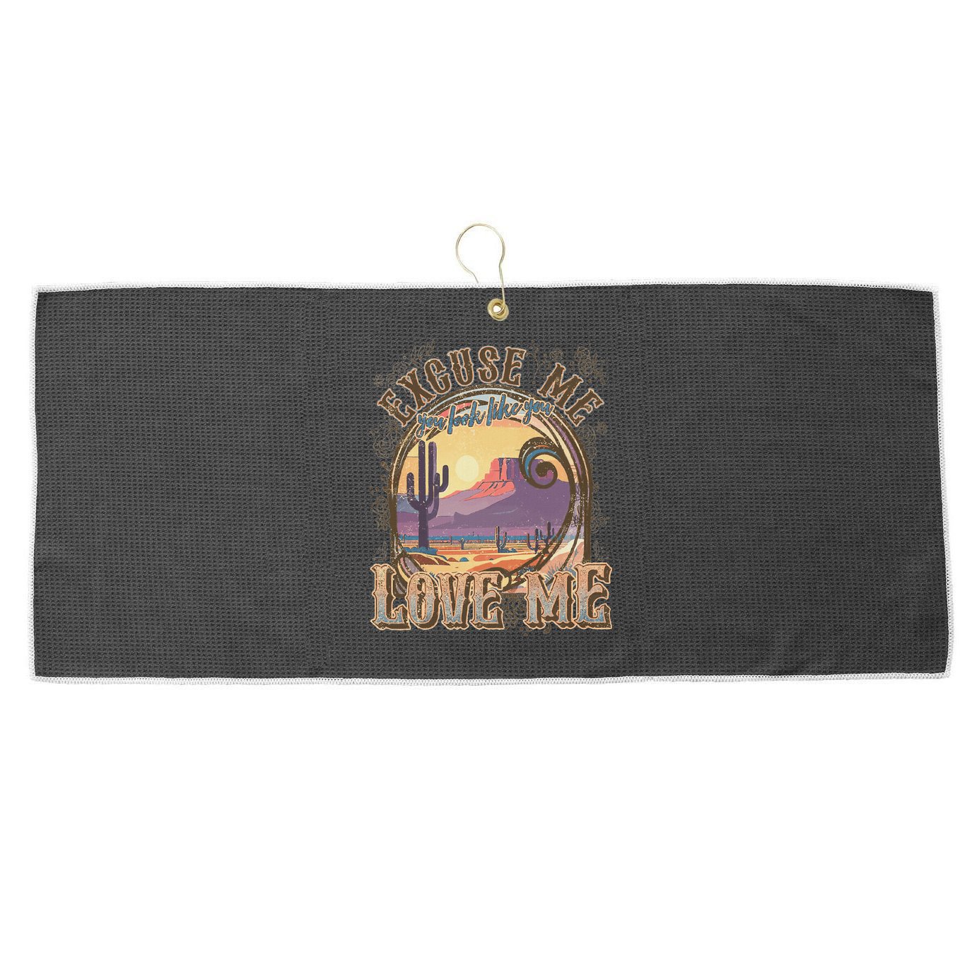 Excuse Me You Look Like You Love Me Large Microfiber Waffle Golf Towel