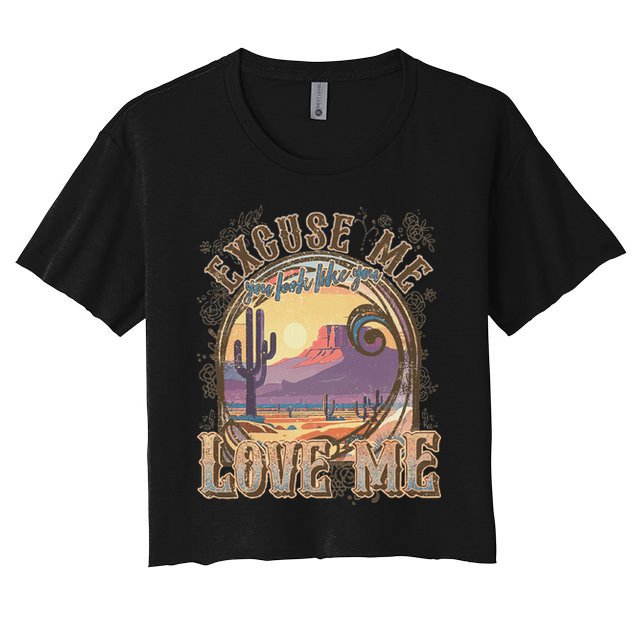 Excuse Me You Look Like You Love Me Crop Top