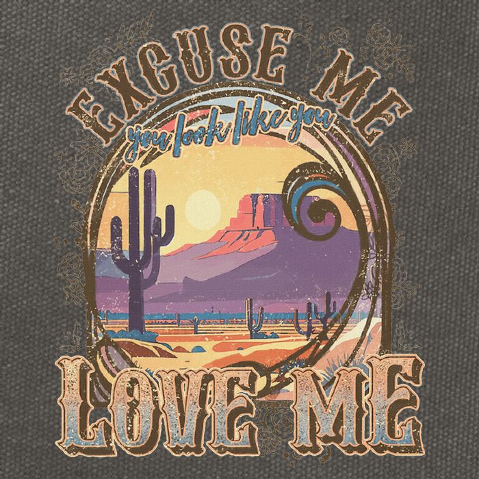 Excuse Me You Look Like You Love Me Cotton Canvas Backpack