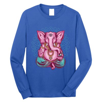 Elephant Meditating Yoga Meditation Dala Gift Long Sleeve Shirt