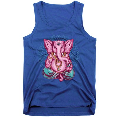 Elephant Meditating Yoga Meditation Dala Gift Tank Top