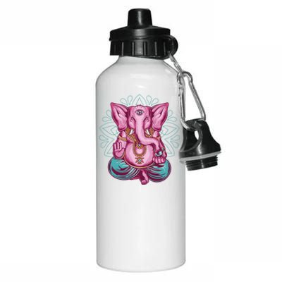 Elephant Meditating Yoga Meditation Dala Gift Aluminum Water Bottle 