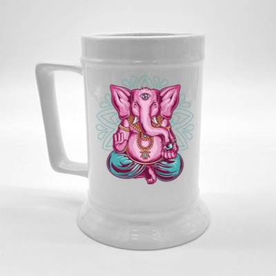 Elephant Meditating Yoga Meditation Dala Gift Beer Stein