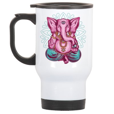 Elephant Meditating Yoga Meditation Dala Gift Stainless Steel Travel Mug