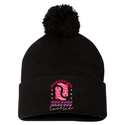 Excuse Me You Look Like You Love Me Pom Pom 12in Knit Beanie