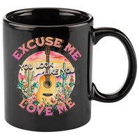 Excuse Me You Look Like You Love Me Retro Western Desert 11oz C Handle Ceramic Mug