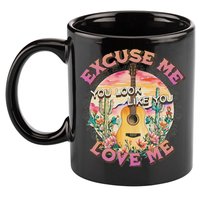 Excuse Me You Look Like You Love Me Retro Western Desert 11oz C Handle Ceramic Mug