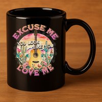 Excuse Me You Look Like You Love Me Retro Western Desert 11oz C Handle Ceramic Mug