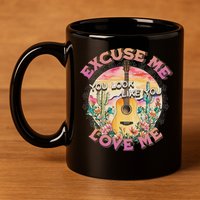 Excuse Me You Look Like You Love Me Retro Western Desert 11oz C Handle Ceramic Mug