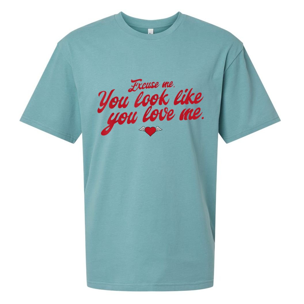 Excuse Me You Look Like You Love Me Funny Valentine’S Day Sueded Cloud Jersey T-Shirt