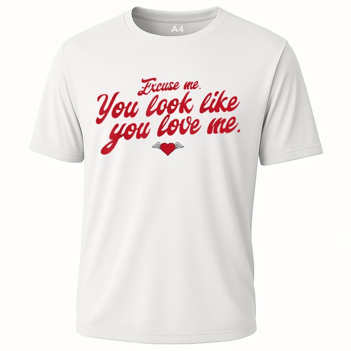Excuse Me You Look Like You Love Me Funny Valentine’S Day Cooling Performance Crew T-Shirt